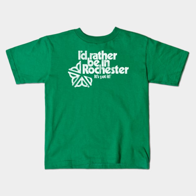 I'd Rather be in Rochester! Kids T-Shirt by todd_stahl_art